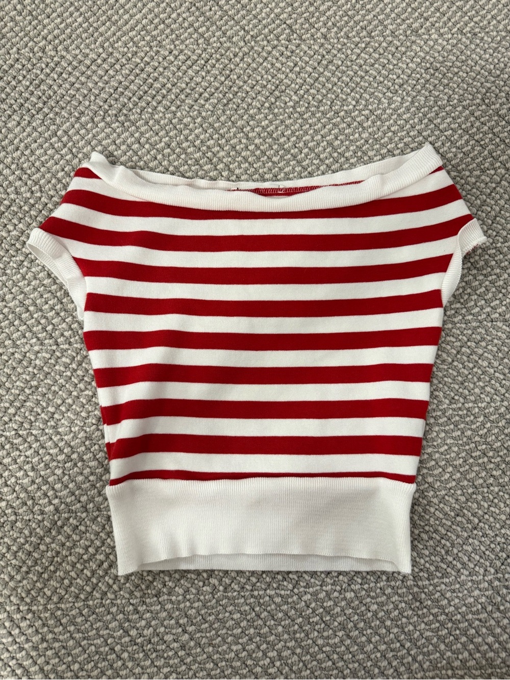 Zara Red and White Striped Top